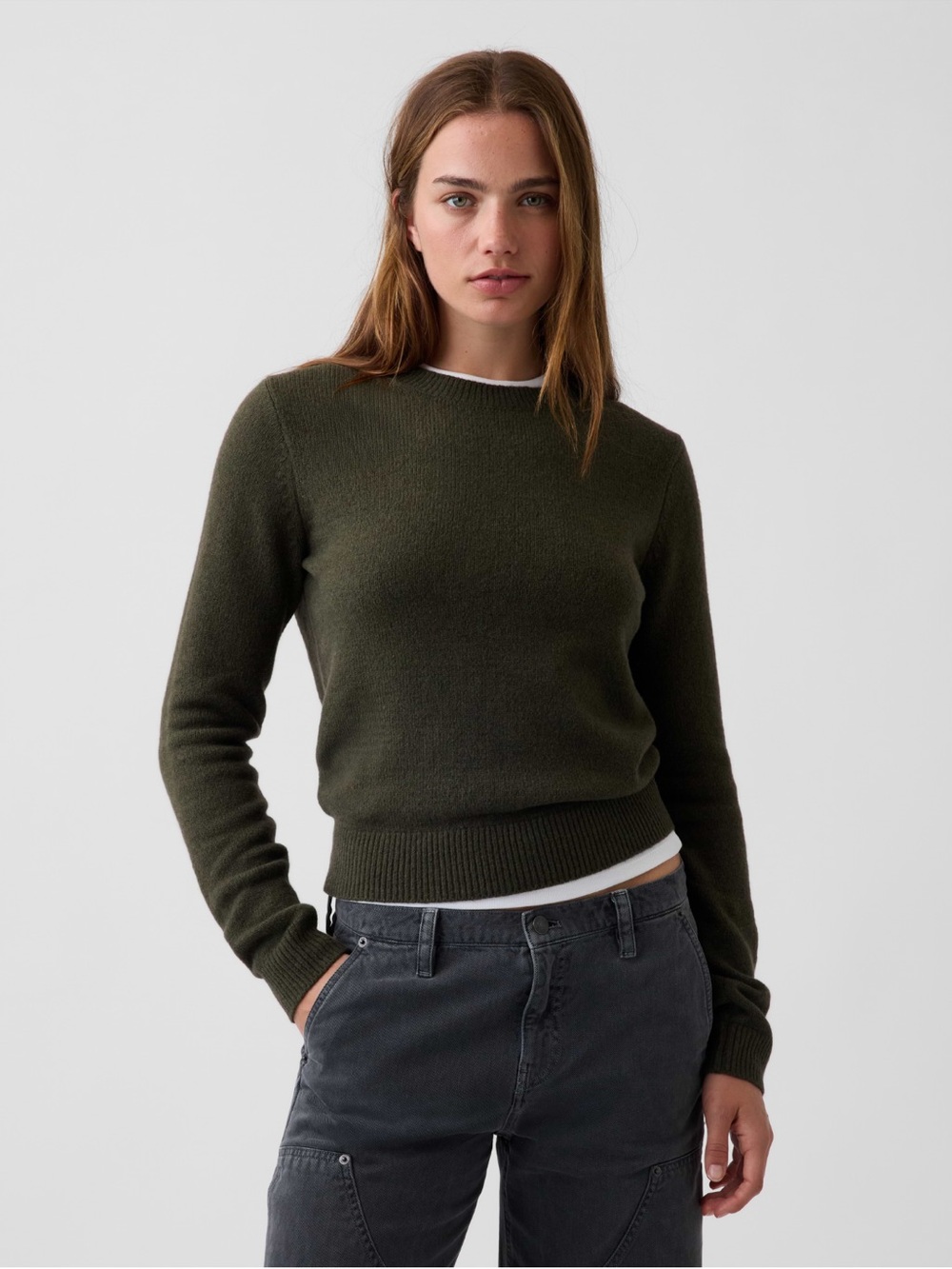 GAP Olive Green Crewneck Sweater